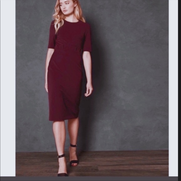 Ted Baker Burgundy Long Sleeve Dress - Picture 11 of 11
